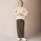 配色メローケーブル編みニットプルオーバー | coen【women】 | 詳細画像5 