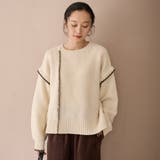 配色ステッチパッチワークニット | coen【women】 | 詳細画像2 