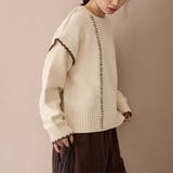 配色ステッチパッチワークニット | coen【women】 | 詳細画像3 