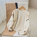 配色ステッチパッチワークニット | coen【women】 | 詳細画像8 