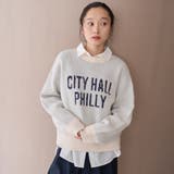 フェザーヤーンロゴジャガードニット | coen【women】 | 詳細画像5 