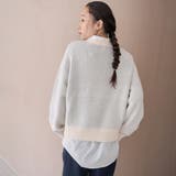 フェザーヤーンロゴジャガードニット | coen【women】 | 詳細画像6 