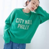 KELLY | フェザーヤーンロゴジャガードニット | coen【women】