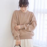 BEIGE | 【選べる6色展開 スプリングカラー】袖刺繍 スウェットライクハイゲージニット | coen【women】
