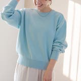 LT.BLUE | 【選べる6色展開 スプリングカラー】袖刺繍 スウェットライクハイゲージニット | coen【women】