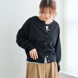 BLACK | 【UVカット】ラグラン2way シアークルーカーディガン | coen【women】