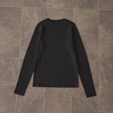 BLACK | 【帯電防止】モチモチリブクルーネックニット | coen【women】