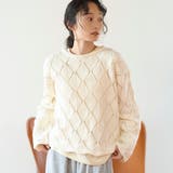 リーフ柄透かし編みニット | coen【women】 | 詳細画像1