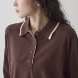 配色デザイン 襟付きポロニット | coen【women】 | 詳細画像27