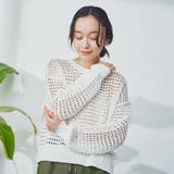 透かし編み柄サマーニットプルオーバー | coen【women】 | 詳細画像2 