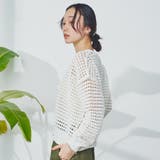 透かし編み柄サマーニットプルオーバー | coen【women】 | 詳細画像3 