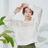 OFF WHITE | 透かし編み柄サマーニットプルオーバー | coen【women】