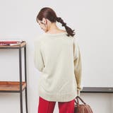 ［洗える］ラムウールブレンドエポーレットスリーブニットプルオーバー | coen【women】 | 詳細画像21 