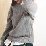 ［洗える］ラムウールブレンドエポーレットスリーブニットプルオーバー | coen【women】 | 詳細画像5 