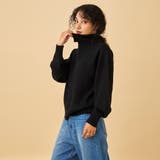 BLACK | ホールガーメントタートルネックニット | coen【women】