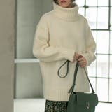 OFF WHITE | 【WEB限定】ミドルゲージタートルネックニット | coen【women】