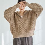 ケーブルハーフジップニット | coen【women】 | 詳細画像1