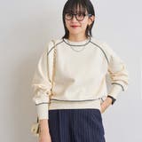 OFF WHITE | 配色ステッチスウェットライクニット | coen【women】