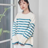 パネルボーダークルーネックニット | coen【women】 | 詳細画像11