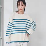 パネルボーダークルーネックニット | coen【women】 | 詳細画像12