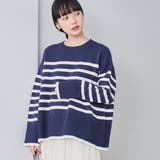 パネルボーダークルーネックニット | coen【women】 | 詳細画像24