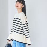 パネルボーダークルーネックニット | coen【women】 | 詳細画像4