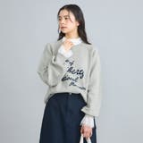 メッセージロゴジャガードニット | coen【women】 | 詳細画像3
