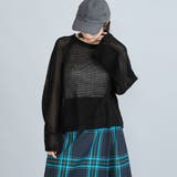 BLACK | スパンコール＆ラメメッシュニット | coen【women】