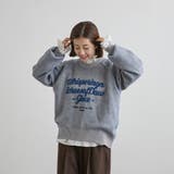 【もちフワ触感×1枚で映えるロゴデザイン】フェザーヤーンロゴジャガードニット | coen【women】 | 詳細画像10