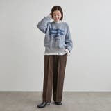 【もちフワ触感×1枚で映えるロゴデザイン】フェザーヤーンロゴジャガードニット | coen【women】 | 詳細画像34