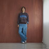 【もちフワ触感×1枚で映えるロゴデザイン】フェザーヤーンロゴジャガードニット | coen【women】 | 詳細画像5