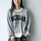 OFF WHITE | 【もちフワ触感×1枚で映えるロゴデザイン】フェザーヤーンロゴジャガードニット | coen【women】