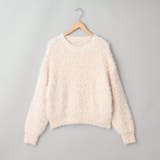 OFF WHITE | ミックスヤーンアゼ編みフェザータッチニット | coen【women】