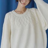 OFF WHITE | 冬の褒められニット キュウシンライククルーネックニット | coen【women】