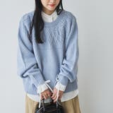 LT.BLUE | 冬の褒められニット キュウシンライククルーネックニット | coen【women】