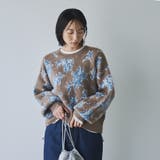 【ふんわりルーズなイマドキニット】ニュアンスフラワージャガードニット | coen【women】 | 詳細画像2