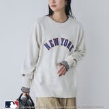 OFF WHITE | 【スポーティ×ガーリー好バランス】MLB別注ワンポイントロゴクルーネックニット | coen【women】