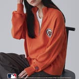 ORANGE | 【1枚で着映え】MLB別注ワンポイントロゴハーフジップニット | coen【women】