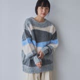 ミックスヤーンカラーブロックニット | coen【women】 | 詳細画像1 