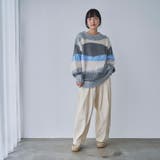 ミックスヤーンカラーブロックニット | coen【women】 | 詳細画像13 