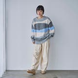 ミックスヤーンカラーブロックニット | coen【women】 | 詳細画像15 