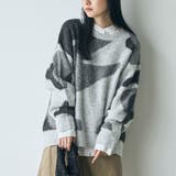 BLACK | 【1枚で映える主役級】マーブルカラー起毛ニットプルオーバー | coen【women】