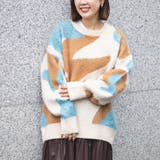 TURQUOISE | 【1枚で映える主役級】マーブルカラー起毛ニットプルオーバー | coen【women】