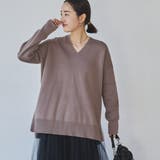 MOCA | ミラノリブVネックニット | coen【women】