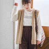 BEIGE | フェザーヤーンニットベスト | coen【women】