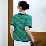 マルチボーダー 半袖サマーニット | coen【women】 | 詳細画像14 