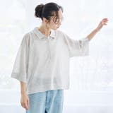 シアーリネン襟付きポロニット【Youtube紹介アイテム】 | coen【women】 | 詳細画像13 