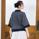 シアーリネン襟付きポロニット【Youtube紹介アイテム】 | coen【women】 | 詳細画像33 