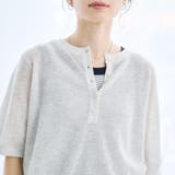 シアーリネンワッフルヘンリーネックトップス | coen【women】 | 詳細画像13 