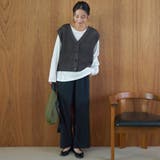 ペーパーライクヤーン 2way畔Vネックニットベスト | coen【women】 | 詳細画像10